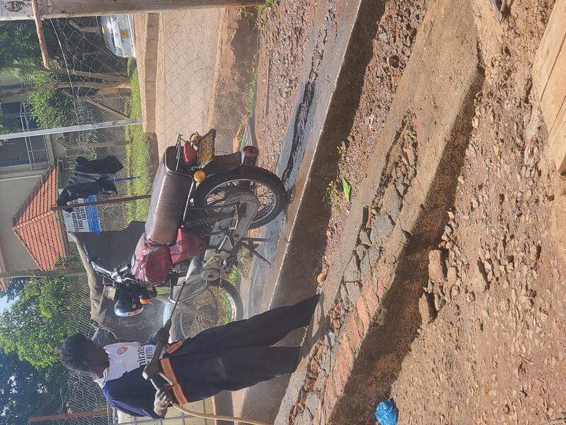 Motorcycle wash in Kampala